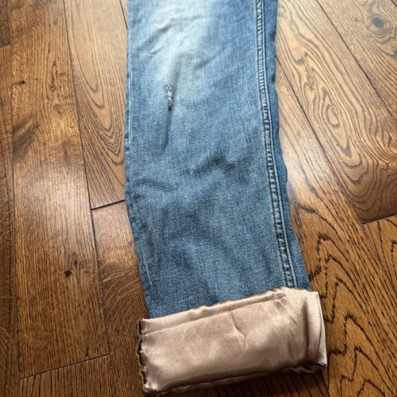 Anthropology Pilcro Jeans Womens Size 31T Slim Straight Distressed Silk Cuffed - Picture 12 of 14